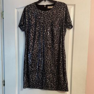 MK Leopard Print Sequin Dress